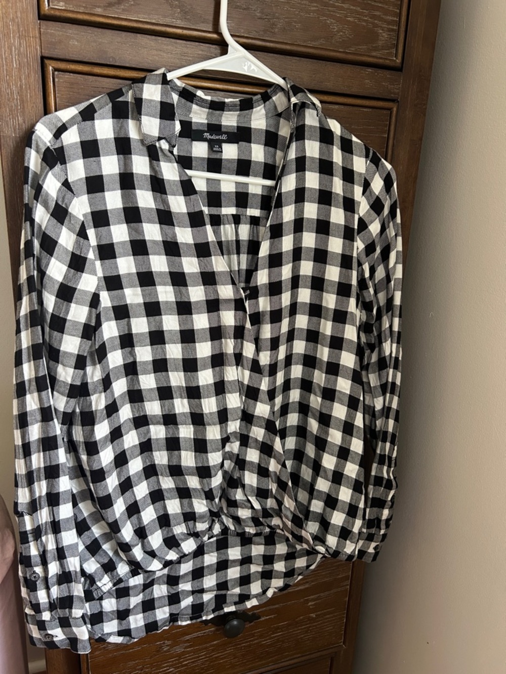 Madewell Black & White Gingham Button-Front Shirt